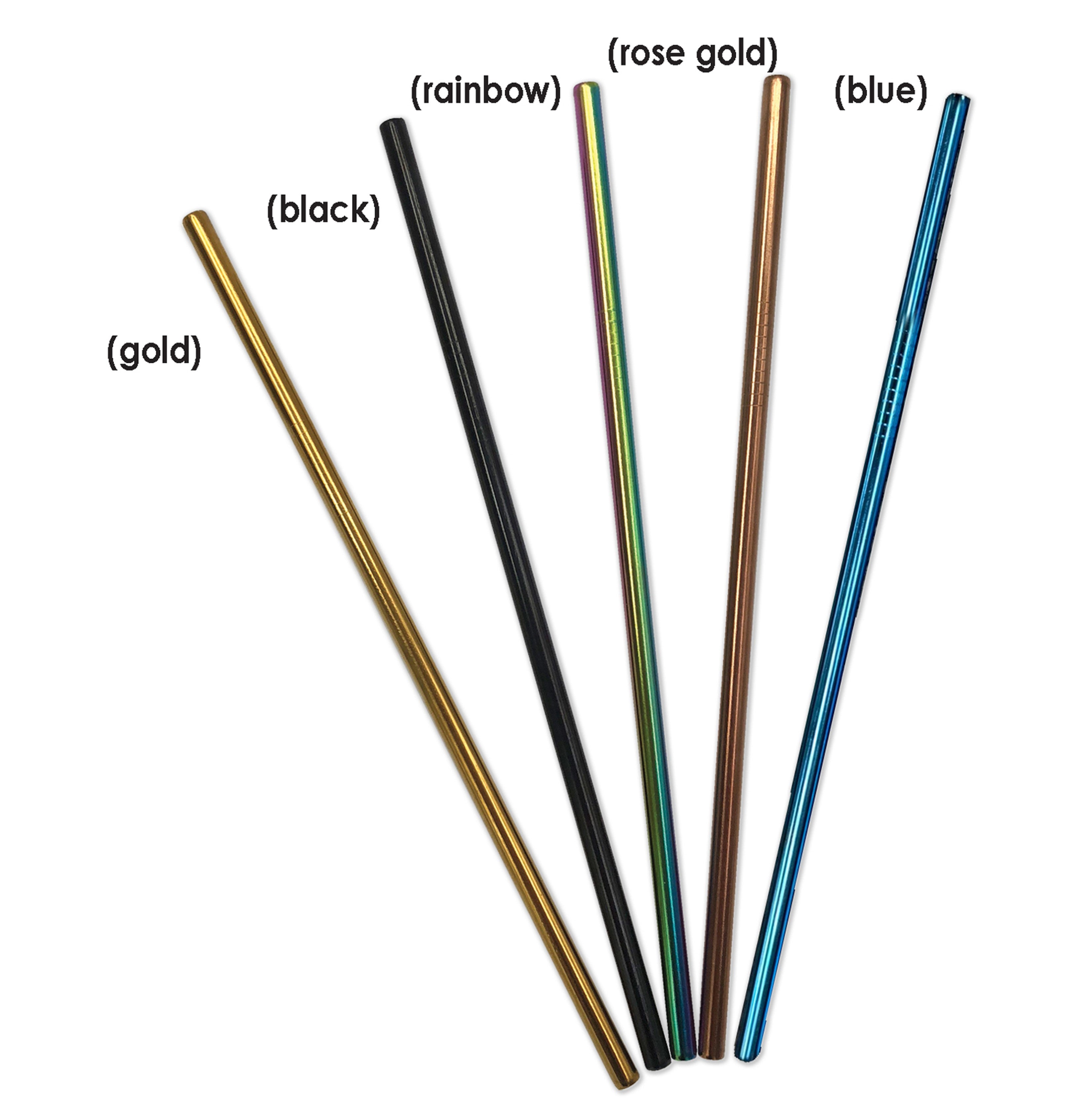 Colored Stainless Steel Straws Engraved Reusable Eco Promotional Products